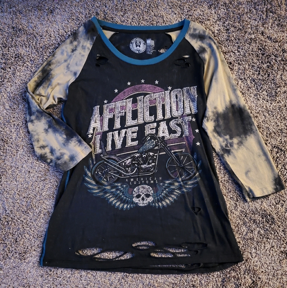 Affliction Distresses half tee
